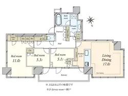 【東京都/港区芝浦】プラウドタワー芝浦 間取り図