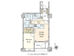 【東京都/港区麻布台】麻布台パークハウス 間取り図