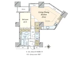 【東京都/港区高輪】高輪ザ・レジデンス　タワー棟 間取り図