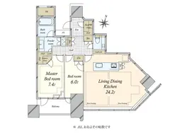 【東京都/渋谷区宇田川町】パークコート渋谷ザタワー 間取り図