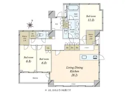 【東京都/千代田区四番町】パークコート四番町 間取り図