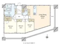 【東京都/新宿区西新宿】コンシェリア西新宿タワーズウエスト 間取り図