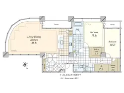 【東京都/港区東新橋】東京ツインパークス　レフトウイング 間取り図