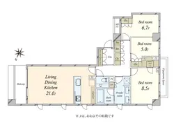 【東京都/渋谷区鶯谷町】センチュリーフォレストD棟 間取り図