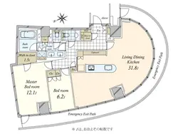 【東京都/港区南青山】パークコート青山ザ・タワー 間取り図