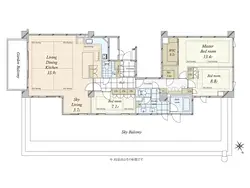 【東京都/港区元麻布】パーク・コート元麻布ヒルトップレジデンス 間取り図