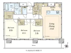 【東京都/品川区西五反田】プラウドタワー目黒MARC 間取り図