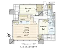 【神奈川県/横浜市中区日本大通】シティタワー横濱（シティタワー横浜） 間取り図