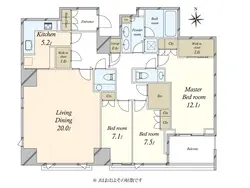 【東京都/港区三田】パークマンション三田綱町ザフォレスト 間取り図