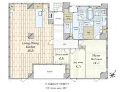【東京都/港区赤坂】フォレセーヌ赤坂丹後町 間取り図