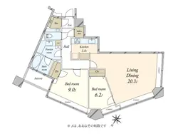 【東京都/港区赤坂】パークコート赤坂ザタワー 間取り図
