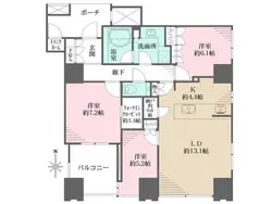 【東京都/港区港南】ワールドシティタワーズキャピタルタワー 間取り図