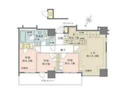 【東京都/港区高輪】ザ・パークハウス高輪タワー 間取り図