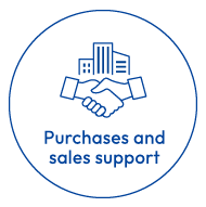 Purchases and sales support