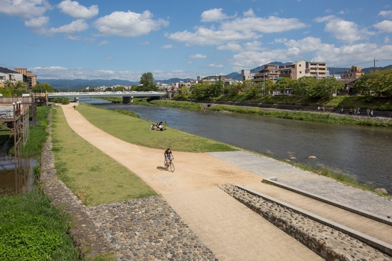 三条大橋付近の鴨川公園