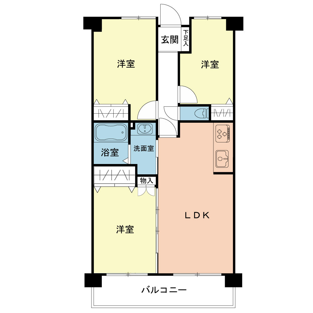 縦長リビング