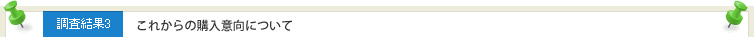 調査結果3 これからの購入意向について
