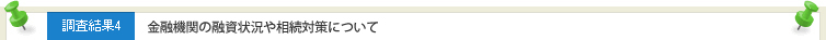 調査結果4 金融機関の融資状況について