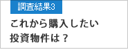 調査結果3 これから購入したい投資物件は？